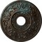 Ekena Millwork Valletta Ceiling Medallion (Fits Canopies up to 3 1/2"), 18"OD x 3 1/2"ID x 1"P, Bronze Blue Patina CM18VLBBS - alternate 1